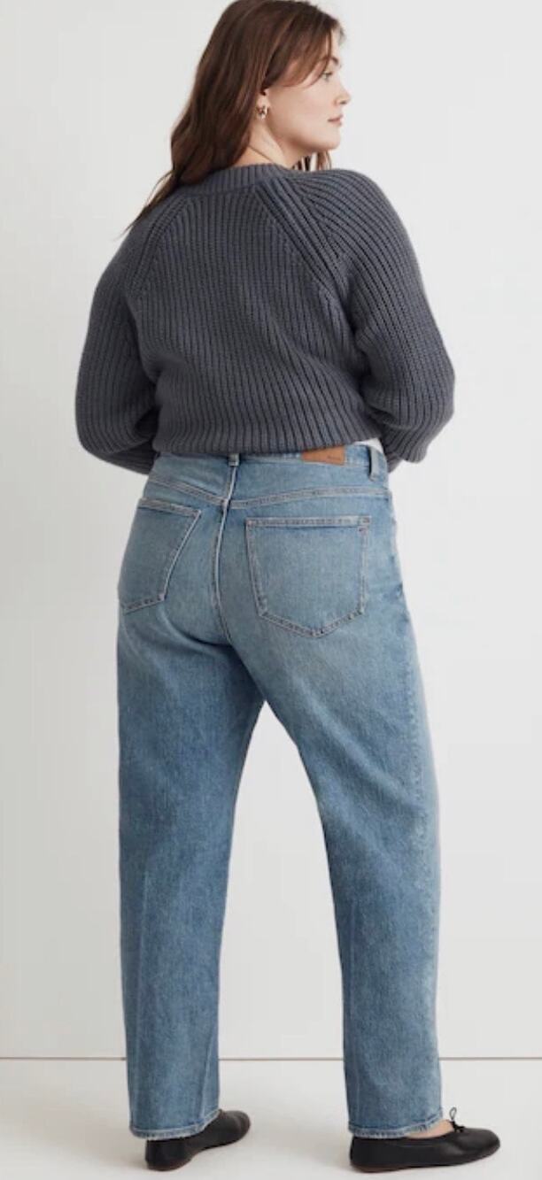 Madewell The Plus Curvy 90’s Straight Blue Jeans, size 14W, DM784, high-rise